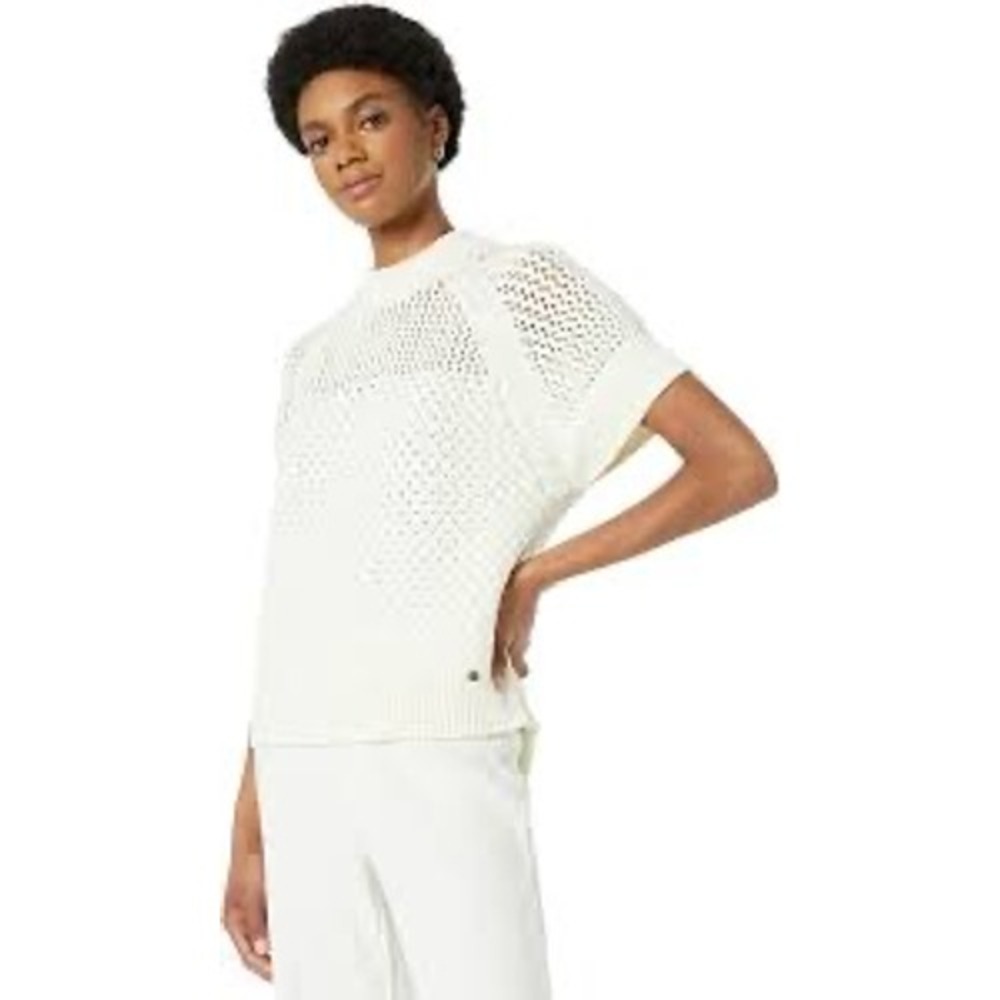 TED BAKER London Cream Classic Preppy Chunky Knit Beach Coastal Sweater Size 4